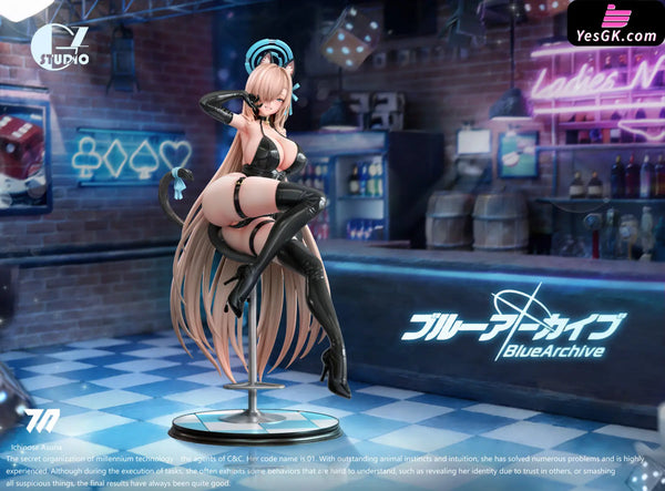 Blue Archive Latex Catwoman Ichinose Asuna 1/6 Statue - GZ Studio [Pre-Order] - Deposit / Black Color - Blue Archive