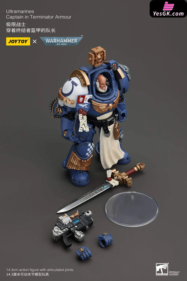 WAR-HAMMER 40,000 Ultramarines Captain In Terminator Armour 1/18 Statue - JOYTOY Studio [In-Stock] Full Payment