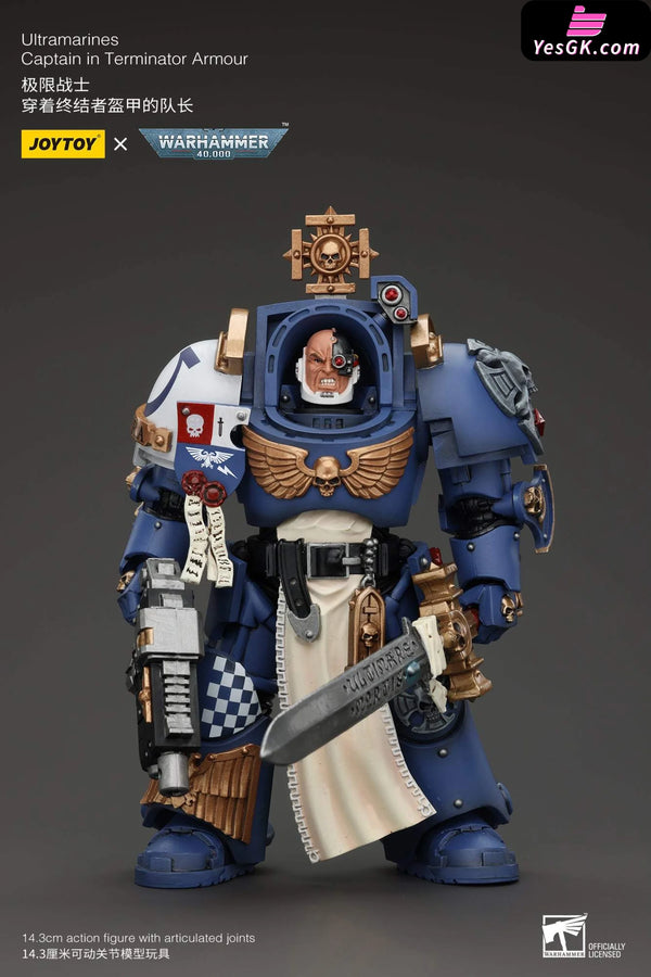 WAR-HAMMER 40,000 Ultramarines Captain In Terminator Armour 1/18 Statue - JOYTOY Studio [In-Stock] Full Payment