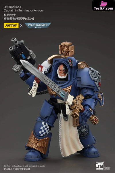 WAR-HAMMER 40,000 Ultramarines Captain In Terminator Armour 1/18 Statue - JOYTOY Studio [In-Stock] Full Payment