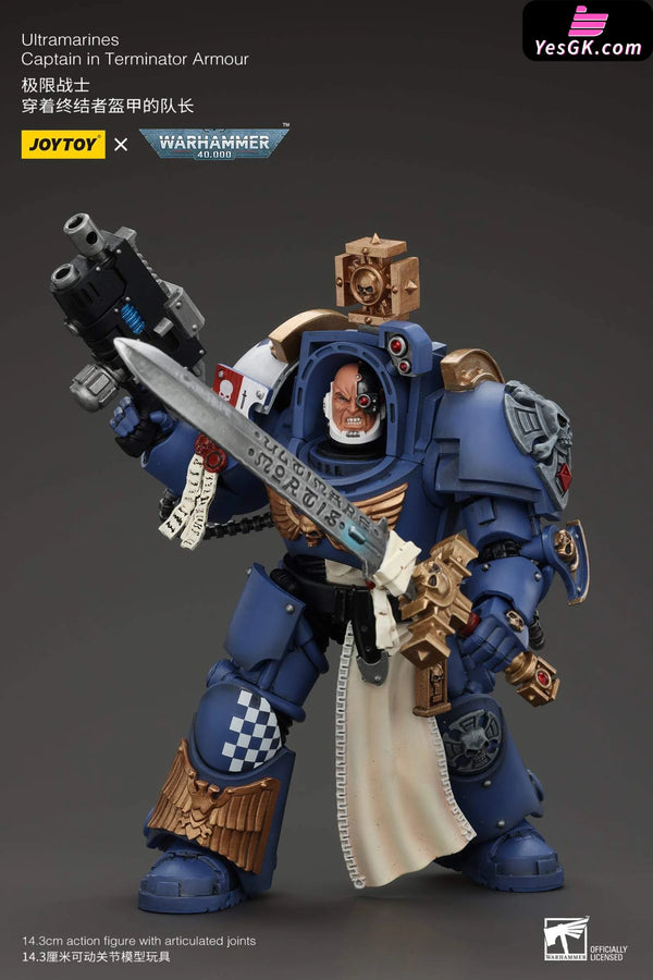 WAR-HAMMER 40,000 Ultramarines Captain In Terminator Armour 1/18 Statue - JOYTOY Studio [In-Stock] Full Payment