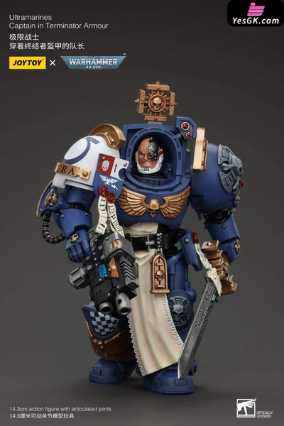 WAR-HAMMER 40,000 Ultramarines Captain In Terminator Armour 1/18 Statue - JOYTOY Studio [In-Stock] Full Payment