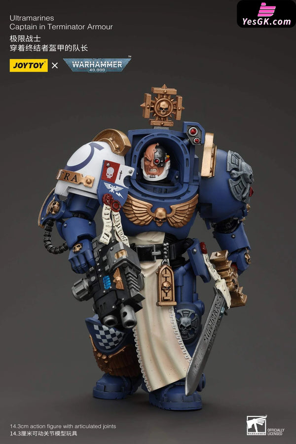 WAR-HAMMER 40,000 Ultramarines Captain In Terminator Armour 1/18 Statue - JOYTOY Studio [In-Stock] Full Payment