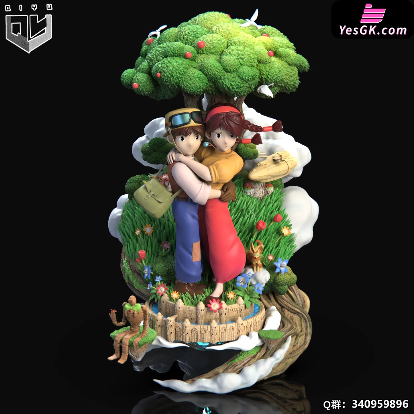 Castle In The Sky Pasu+Sheeta Resin Statue - Qi Yu Studio [Pre-Order] Miyazaki Anime