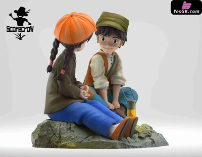 Castle in the Sky Sheeta and Pazu next to the oil lamp GK Statue - Scarecrow Studio [Pre-Order] Miyazaki Anime
