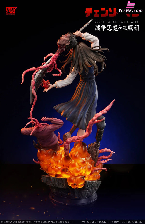 Chainsaw Man War Demon & Mitaka Asa Resin Statue - Zaohua Studio [Pre-Order]
