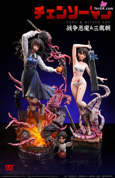 Chainsaw Man War Demon & Mitaka Asa Resin Statue - Zaohua Studio [Pre-Order]