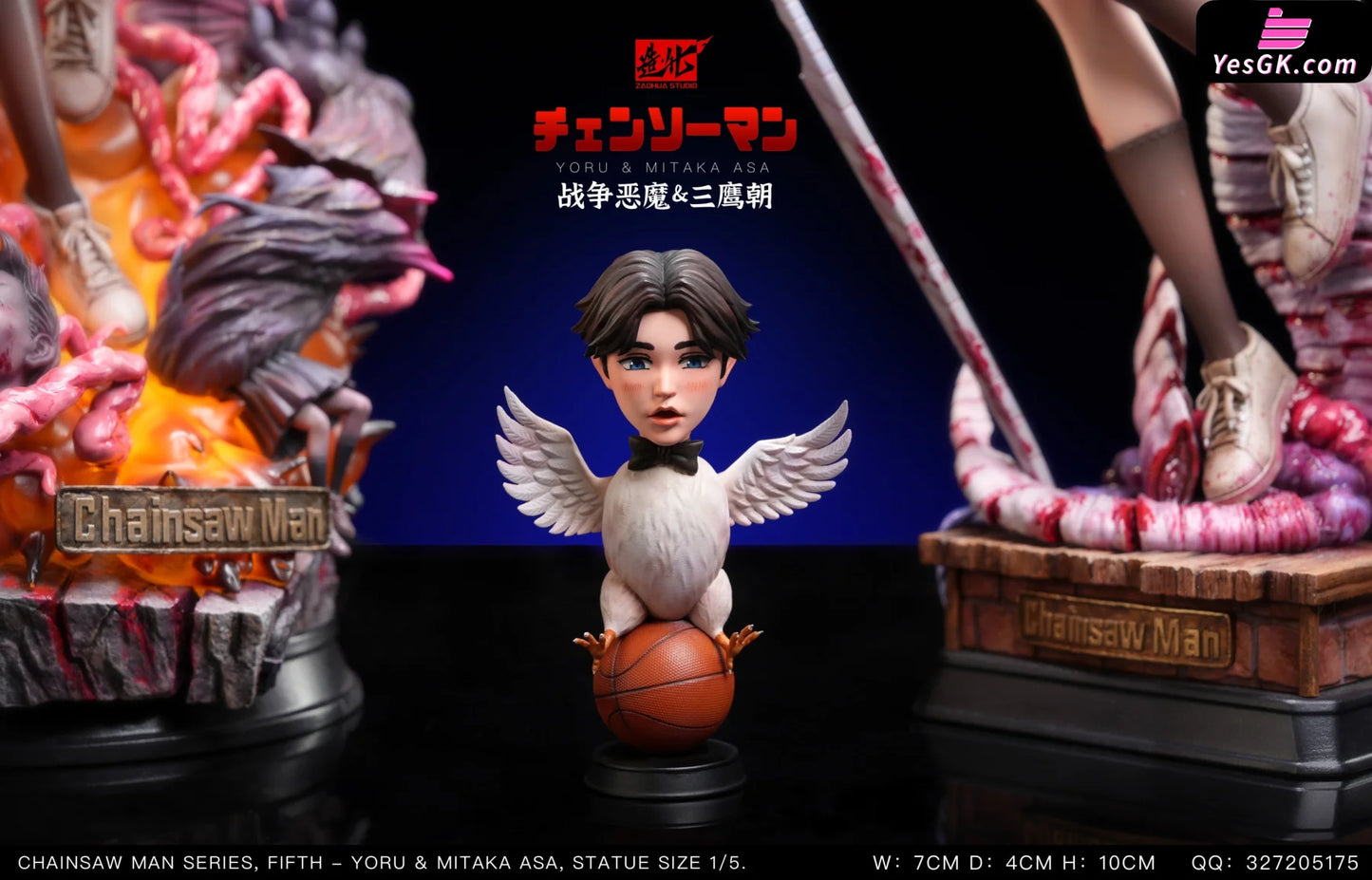Chainsaw Man War Demon & Mitaka Asa Resin Statue - Zaohua Studio [Pre-Order] Deposit / Chicken Demon