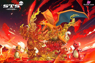 Charizard Evolution Set Resin Statue - Sts Studio [Pre - Order] Deposit / Primary - Color Pokémon
