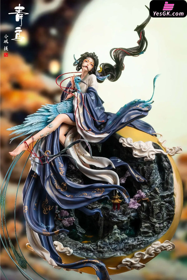 Chinese Drunk Beauty Blue Bird Resin Statue - PJ Studio [In-Stock] - Full Payment - Original Design