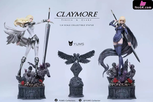 Claymore Twin Goddesses Teresa & Clare 1/4 GK Statue - YUMS-Collectors Studio [In-Stock] - Full Payment / Set - Others