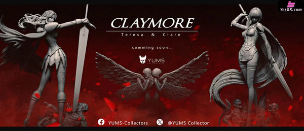 Claymore Twin Goddesses Teresa & Clare 1/4 GK Statue - YUMS-Collectors Studio [In-Stock] - Others