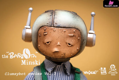 Clumsybot Series 3 Barista Minski Ght005 Action Figure - Whycat Studio & Gearheadtoys [Pre-Order]