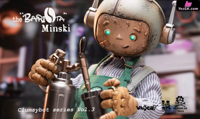 Clumsybot Series 3 Barista Minski Ght005 Action Figure - Whycat Studio & Gearheadtoys [Pre-Order]