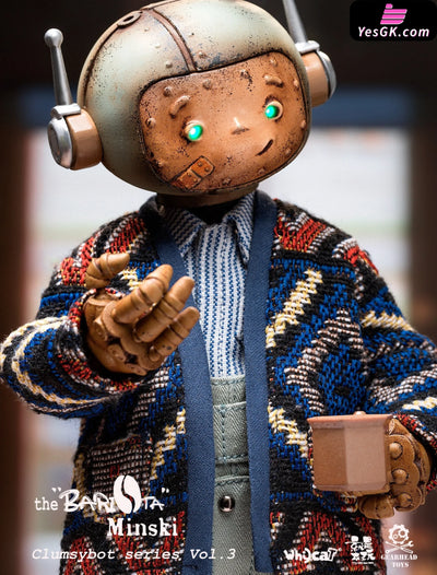 Clumsybot Series 3 Barista Minski Ght005 Action Figure - Whycat Studio & Gearheadtoys [Pre-Order]