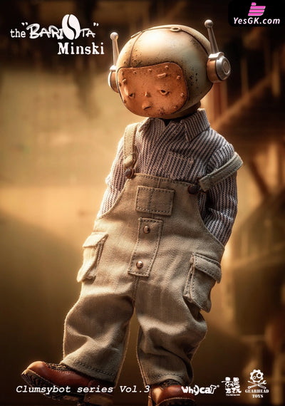 Clumsybot Series 3 Barista Minski Ght005 Action Figure - Whycat Studio & Gearheadtoys [Pre-Order]