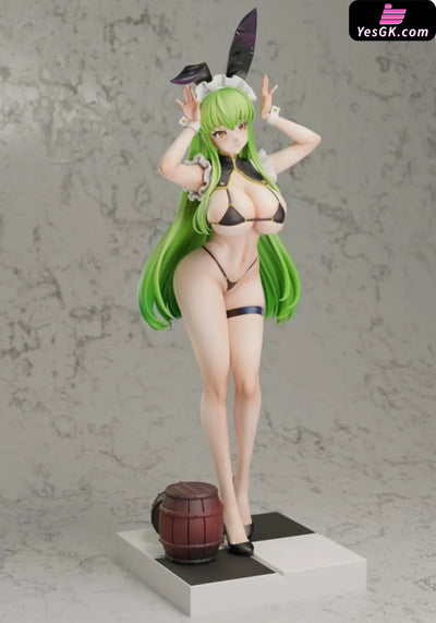 Code Geass Tavern Bunny Girl C.C. GK Statue - Green Tea Studio [Pre-Order] Deposit / Swimsuit / White Color Others