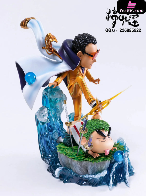 Crayon Shin-chan Director Kizaru beats up Zoro Shin chan GK Statue - M.H.T Studio [In-Stock] Full Payment Crayon
