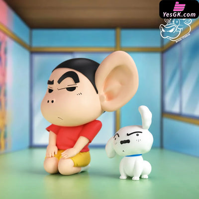 Crayon Shin chan Eavesdropping Shin chan & Shiro GK Statue NIUZI Studio [Pre Order] Crayon Shin chan