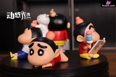 Crayon Shin-Chan Get Punched Shinnosuke Series #3 Grovel #4 Read Resin Statue - Biubiu Studio