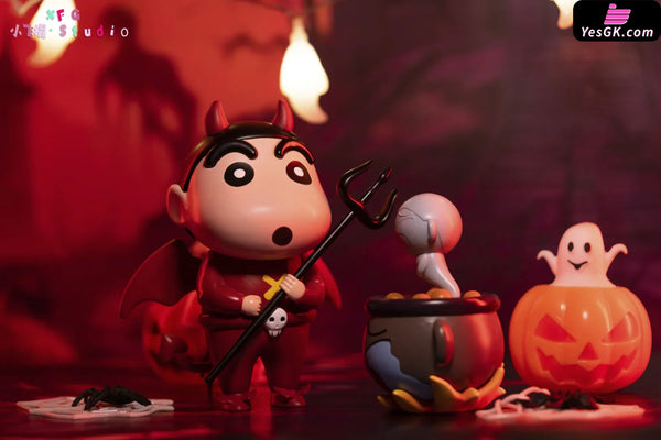 Crayon Shin-chan Halloween Demon Shin chan Iron Pot Stewed Masao GK Statue - XFG Studio [In-Stock] - Full Payment