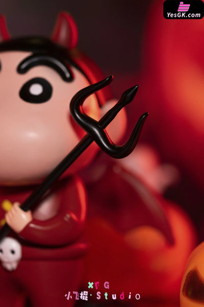 Crayon Shin-chan Halloween Demon Shin chan Iron Pot Stewed Masao GK Statue - XFG Studio [In-Stock] - Full Payment