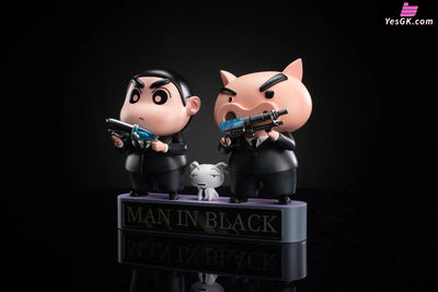 Crayon Shin-chan Men in black pop GK Statue - Chao She Studio [In-Stock] Full Payment Crayon Shin-chan