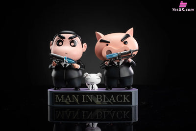 Crayon Shin-chan Men in black pop GK Statue - Chao She Studio [In-Stock] Full Payment Crayon Shin-chan