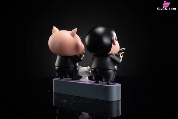 Crayon Shin-chan Men in black pop GK Statue - Chao She Studio [In-Stock] Full Payment Crayon Shin-chan