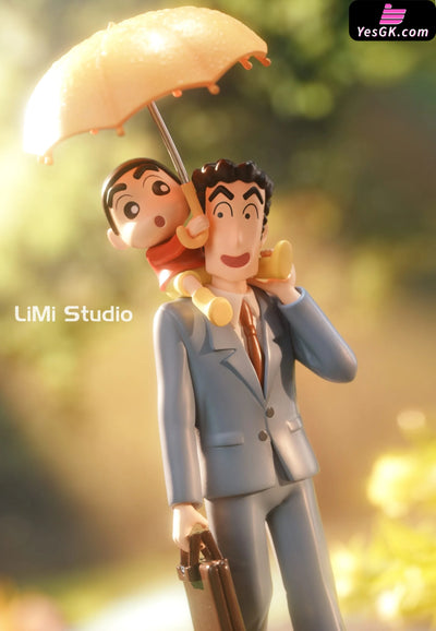 Crayon Shin-chan Nohara Shinnosuke picks up his father from get off work GK Statue - LiMi Studio [Pre-Order] Full