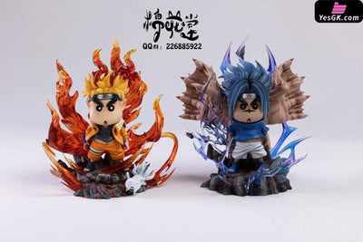 Crayon Shin-chan Shinnosuke Nohara cos Uchiha Sasuke Valley of the End GK Statue - M.H.T Studio [Pre-Order] Crayon