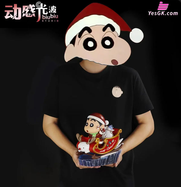 Crayon Shin-chan Sleigh Christmas Shin chan GK Statue - Biu Biu Studio [In-Stock] - Full Payment - Crayon Shin-chan