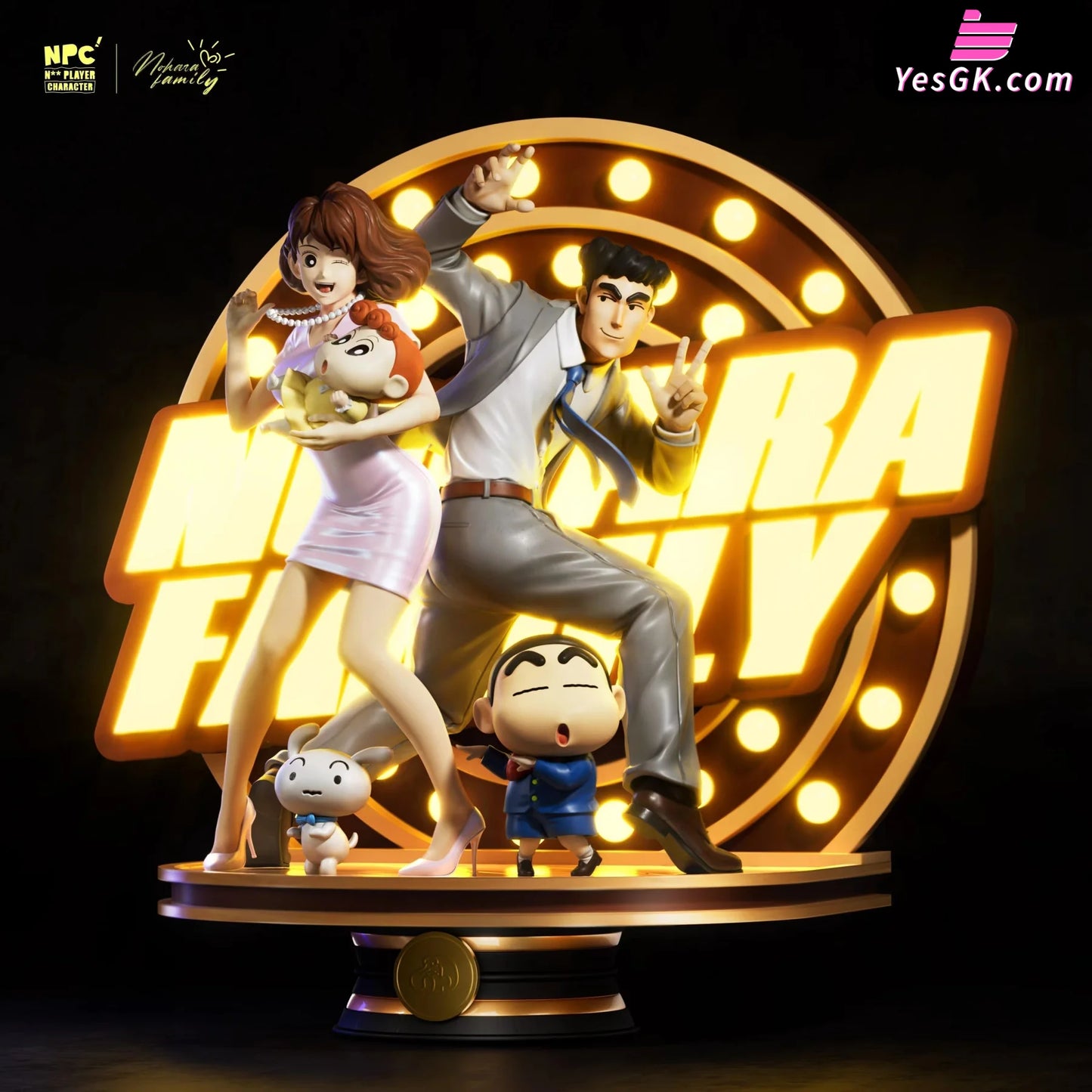 Crayon Shin-Chan The Nohara Family Statue - Npc Studio [Pre-Order]