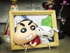 Crayon Shinchan And Shiro Photo Frame Resin Statue - Sakura Studio X Opp [Pre-Order Closed] Full