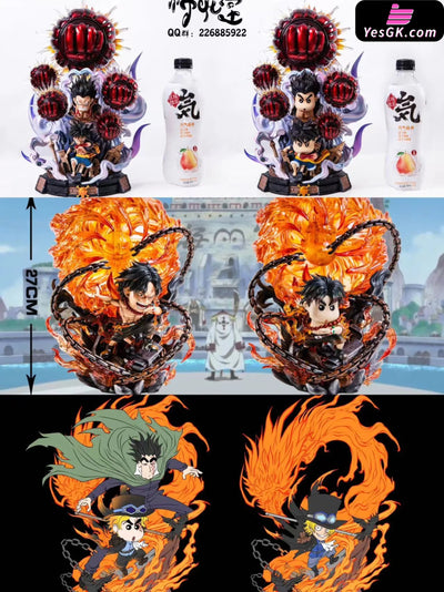 Crayon Shinchan Shinnosuke Nohara Cos Portgas D. Ace Resin Statue - M.h.t Studio [Pre-Order]
