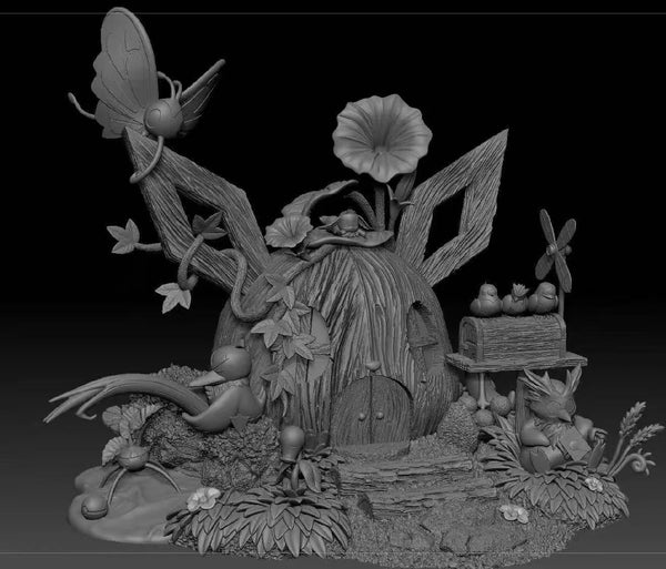 Pokémon Eevee's Hut Ecosystem 1/20 GK Statue - Ling Feng Ge Studio [Pre-Order]
