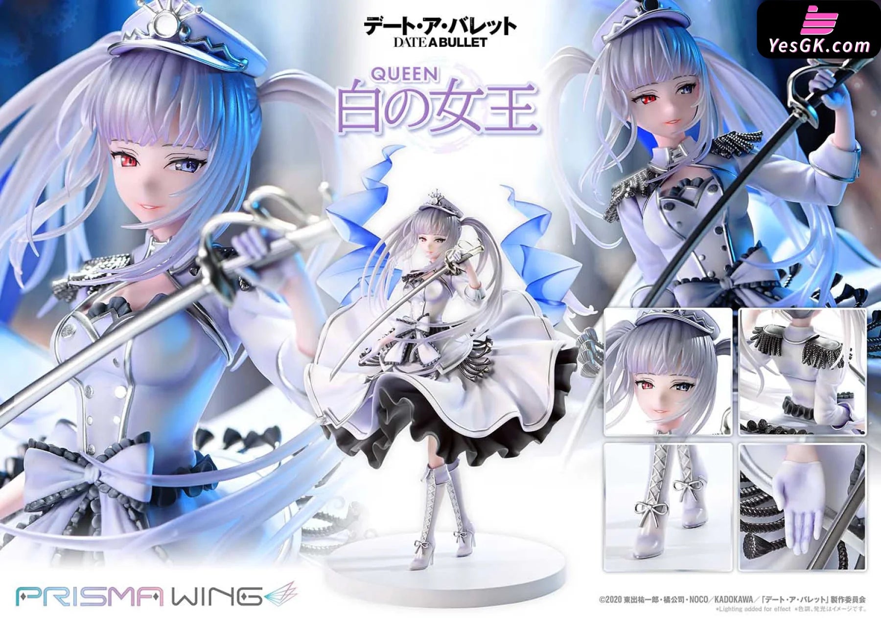 Date A Live: Kurumi Gaiden: White Queen Special Edition 1/7 Scale Finished Figure Pwdab-02Ps