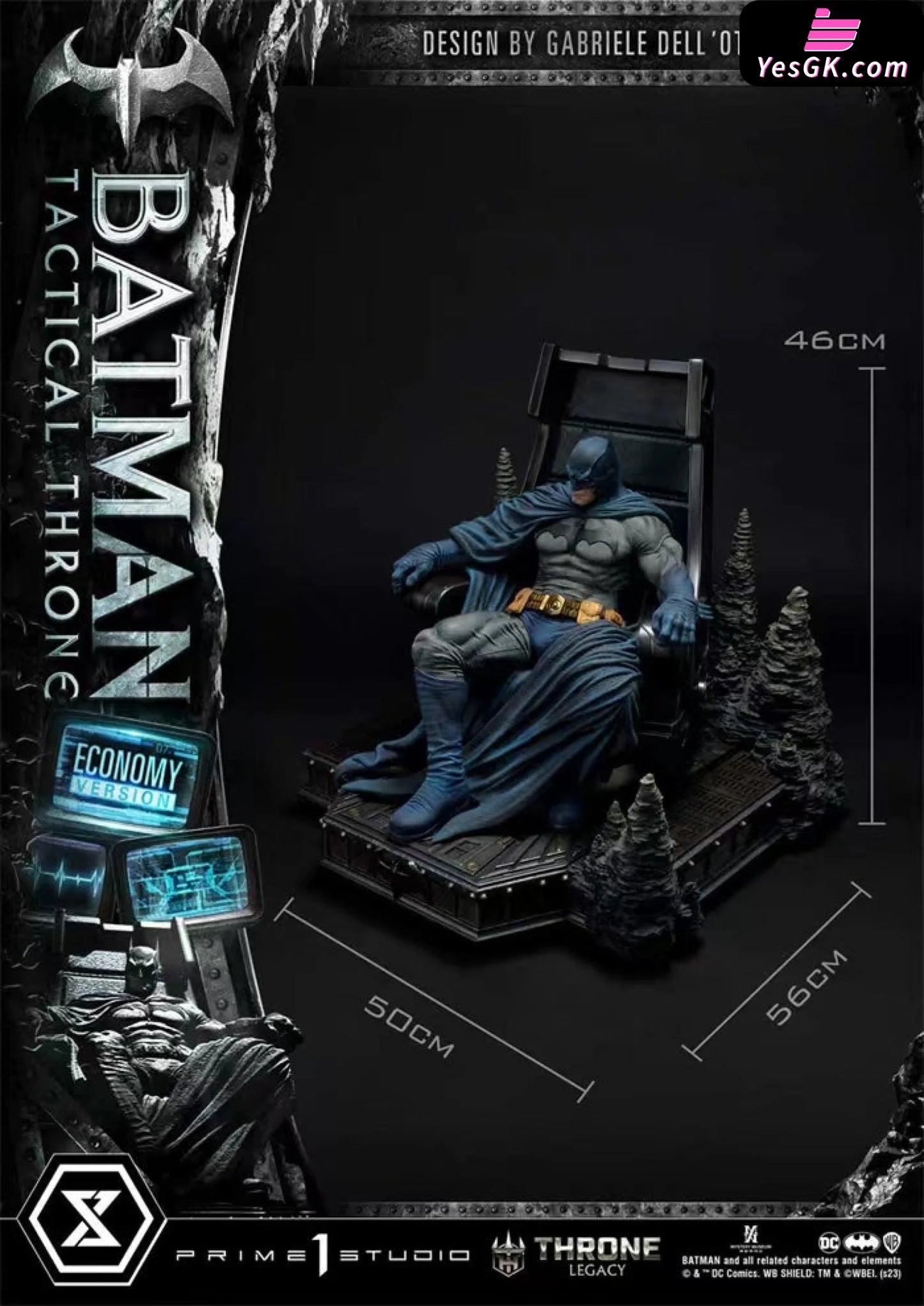 Dc Batman Tactical Seat Throne (Licensed) Statue - Prime 1 Studio [Pre-Order] Deposit / Standard