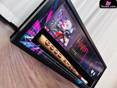 Dc Harley Quinn Baseball Bat Suicide Squad Collectible Signed Frame Statue - Qian Niao She Studio