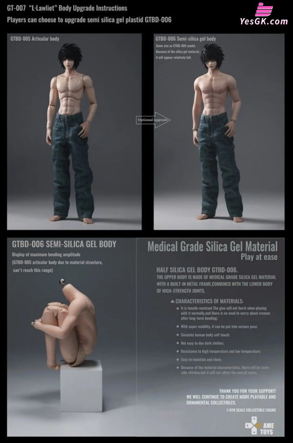 Death DN L Lawliet and Yagami Light 1/6 Action Figure - GAMETOYS Studio [In-Stock] - Death DN