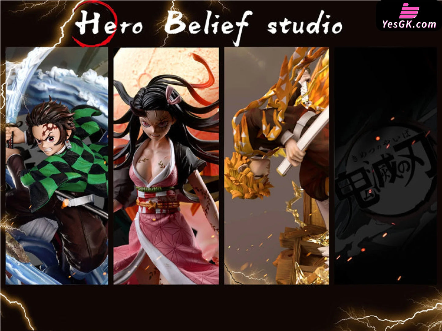 Demon Slayer Agatsuma Zenitsu Flaming Thunder God Resin Statue - Hero Belief Studio [In Stock]
