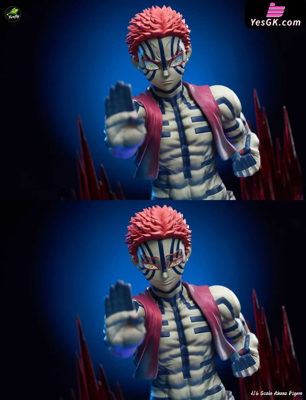 Demon Slayer Akaza Blue Silver Chaotic Afterglow 1/6 Statue - Firefly Studio [In-Stock] - Demon Slayer