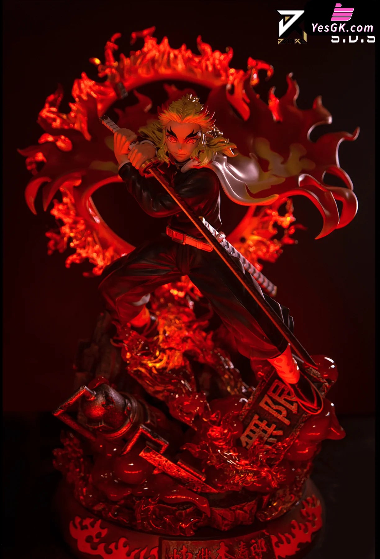Demon Slayer Flame Pillar Rengoku Kyojuro Resin Statue - Sds X Jian Ke Studio [In Stock] Demonslayer