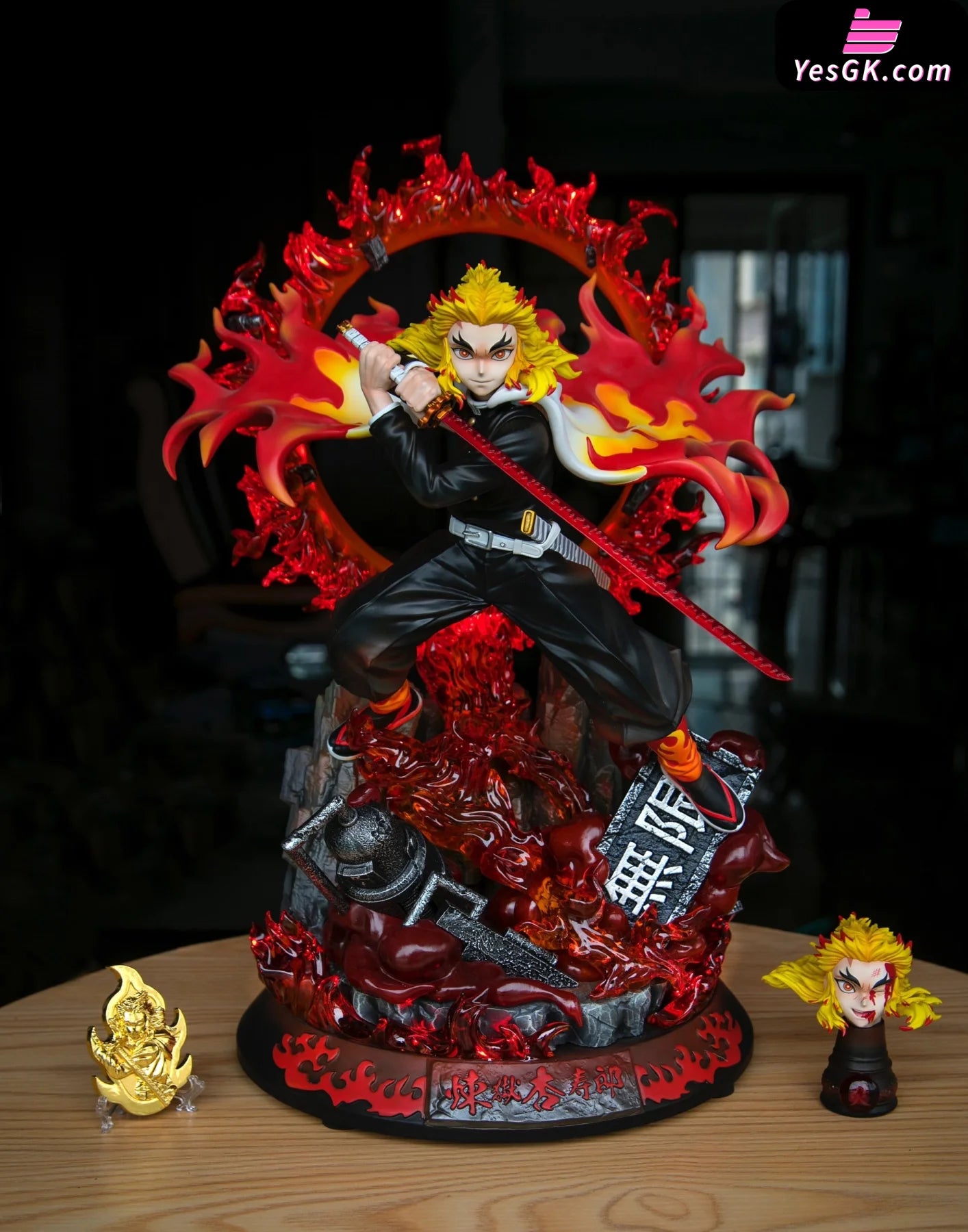 Demon Slayer Flame Pillar Rengoku Kyojuro Resin Statue - Sds X Jian Ke Studio [In Stock] Demonslayer