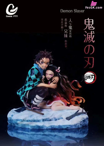 Demon Slayer: Kimetsu No Yaiba Snow Support Kamado Tanjirou & Nezuko Statue - Goose Factory Studio