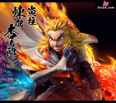 Demon Slayer - Kyojuro Rengoku Vs Akaza With Led Resin Statue Lx-Studio [In Stock]