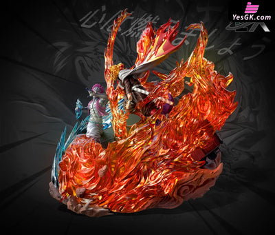 Demon Slayer - Kyojuro Rengoku Vs Akaza With Led Resin Statue Lx-Studio [In Stock]