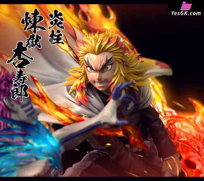 Demon Slayer - Kyojuro Rengoku Vs Akaza With Led Resin Statue Lx-Studio [In Stock]