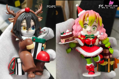 Demon Slayer Merry Christmas Obanai Iguro & Mitsuri Kanroji Statue - PomPon Studio [In-Stock] - Demon Slayer