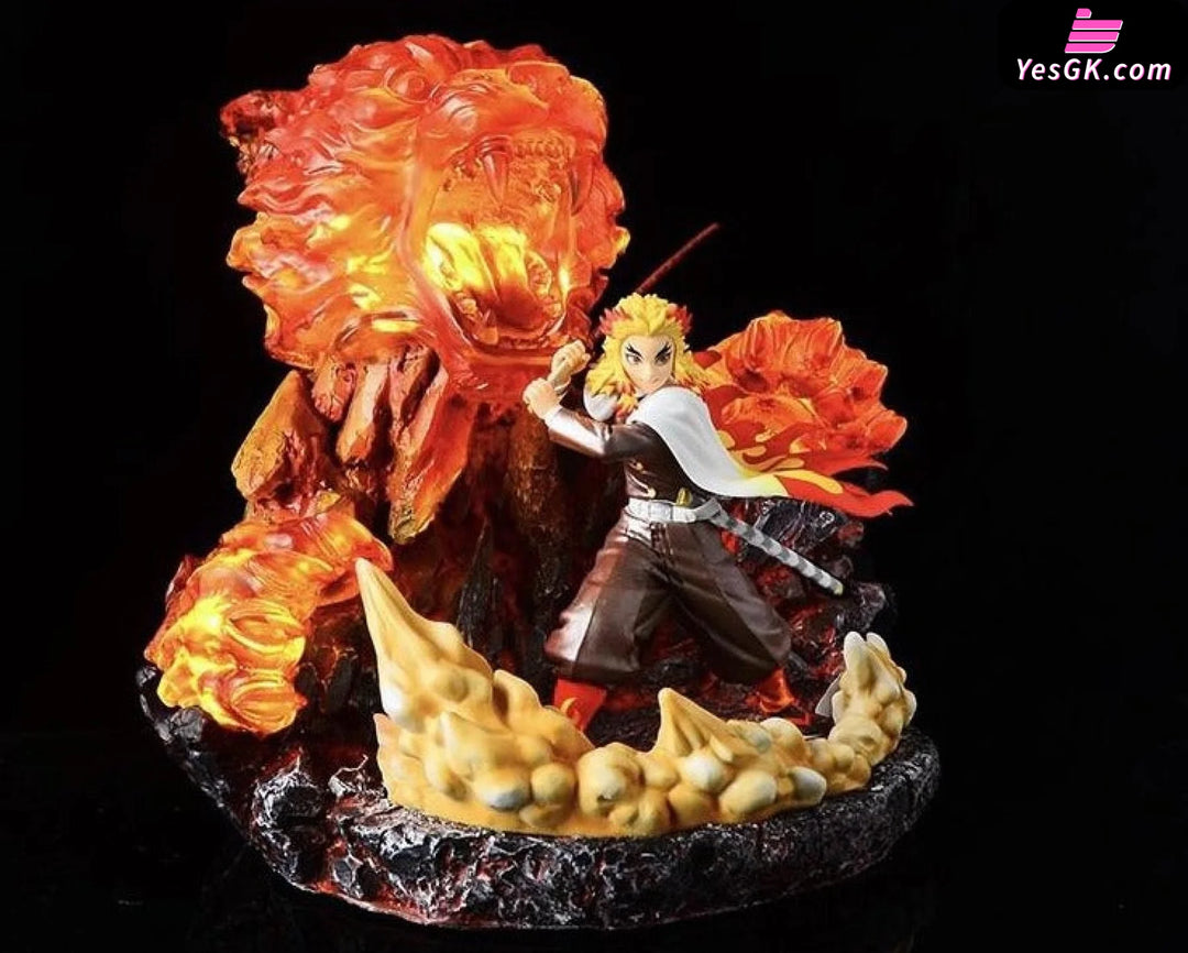 Demon Slayer Rengoku Kyojuro Flame Tiger Effect Base Resin Statue - Su ...